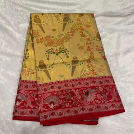 Meenakari  Pure Kanchi Saree