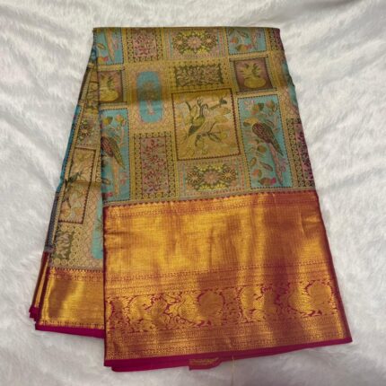 Pure Kanchipuram Silk Saree with silk mark