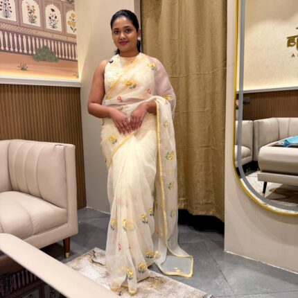 Phool Organza Embroidered Saree