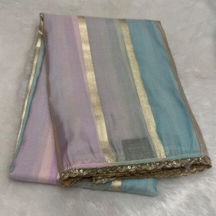Multi colour satin silk